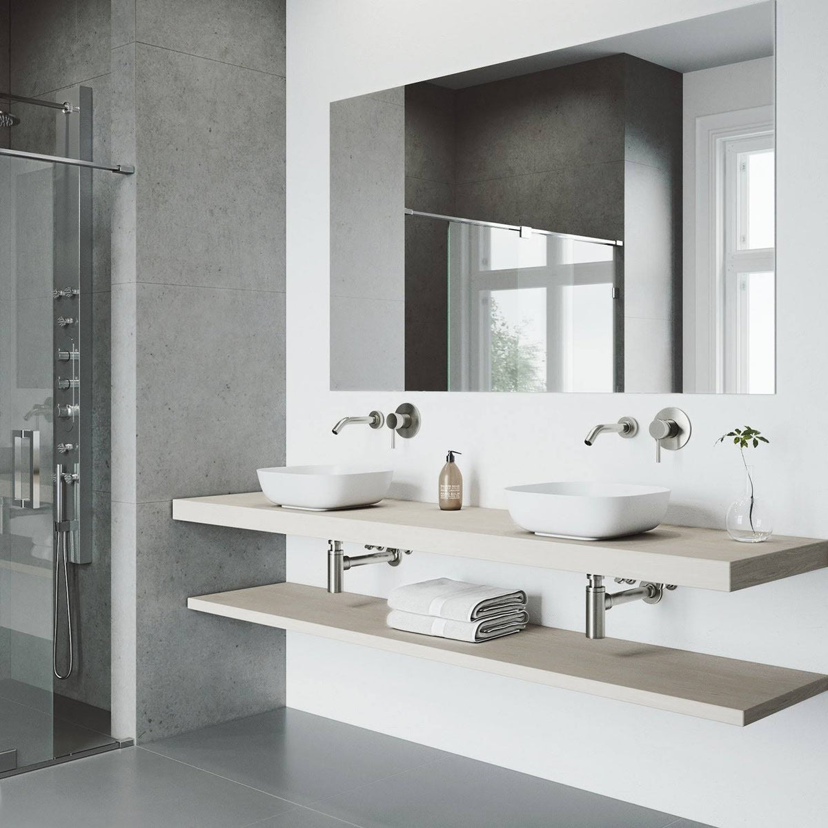 Matte Stone Vessel Bathroom Sink (White) Z785506
