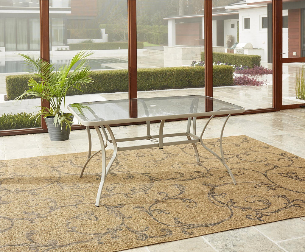 Dark Gray Steel Patio Dining Table D614