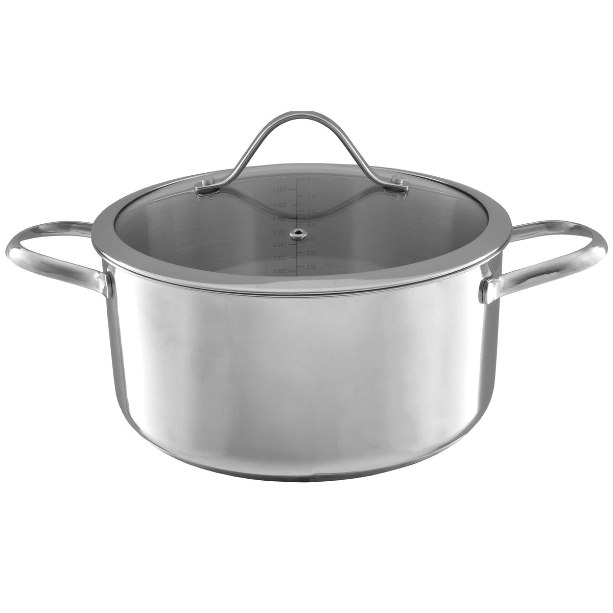 6 Quart Stainless Steel Stock Pot with Lid T569