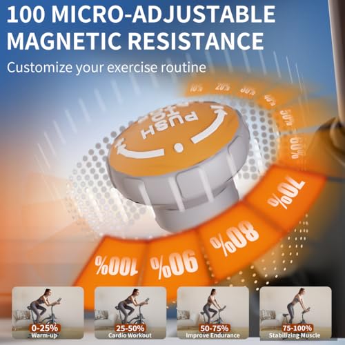 Adjustable Exercise Bike with Smartphone Mount O3594