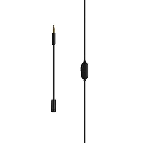 Black in-Ear Mobile Gaming Headset with Detachable Boom Mic W338