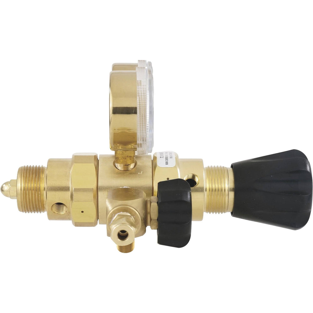 Brass 2-Stage Gas Lab Regulator, CGA 580, 0-50 PSI Y8492