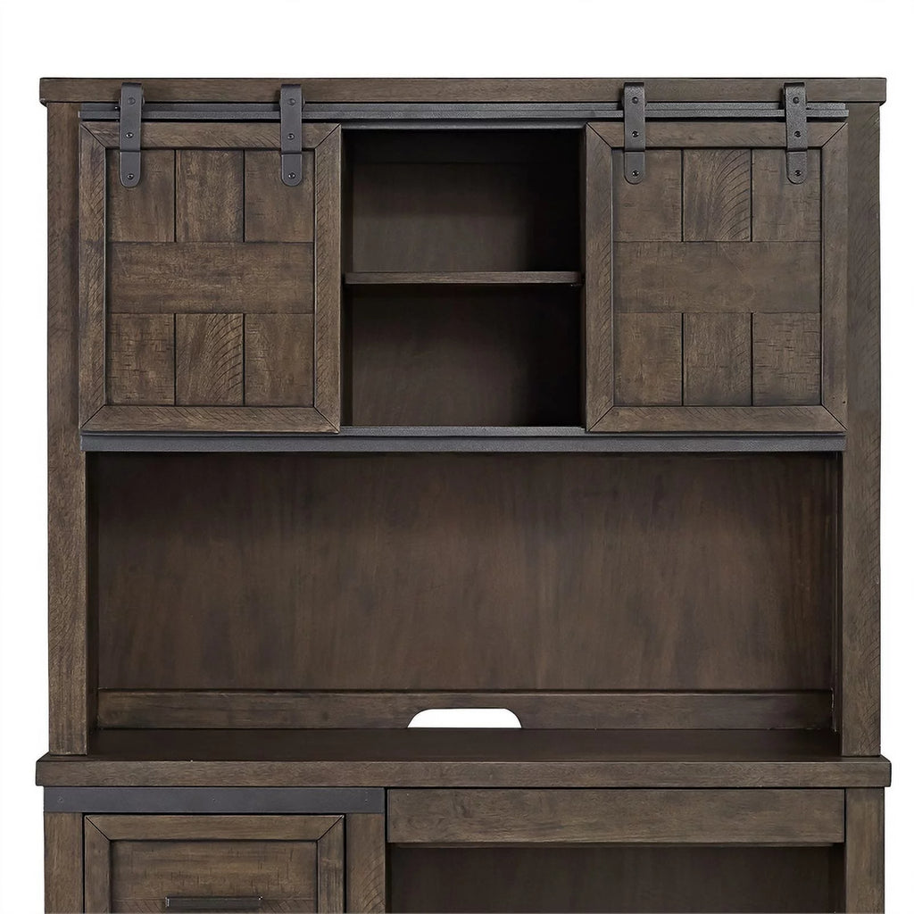 Dark Gray Double Barn Door Hutch M988