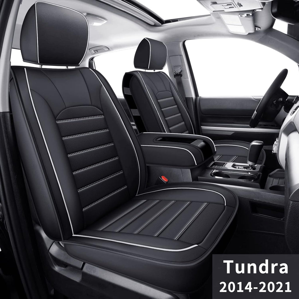 Black & Blue Faux Leather Full Set Seat Covers O300771