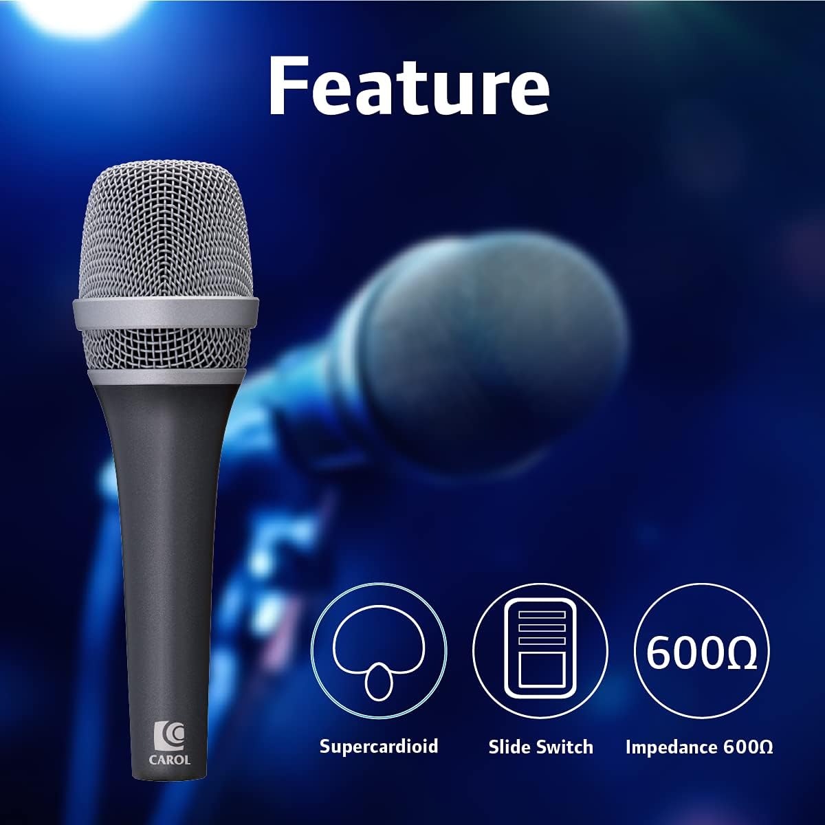 Dynamic Microphone Vocal with Super-Cardiod Unidirectional Black A27058
