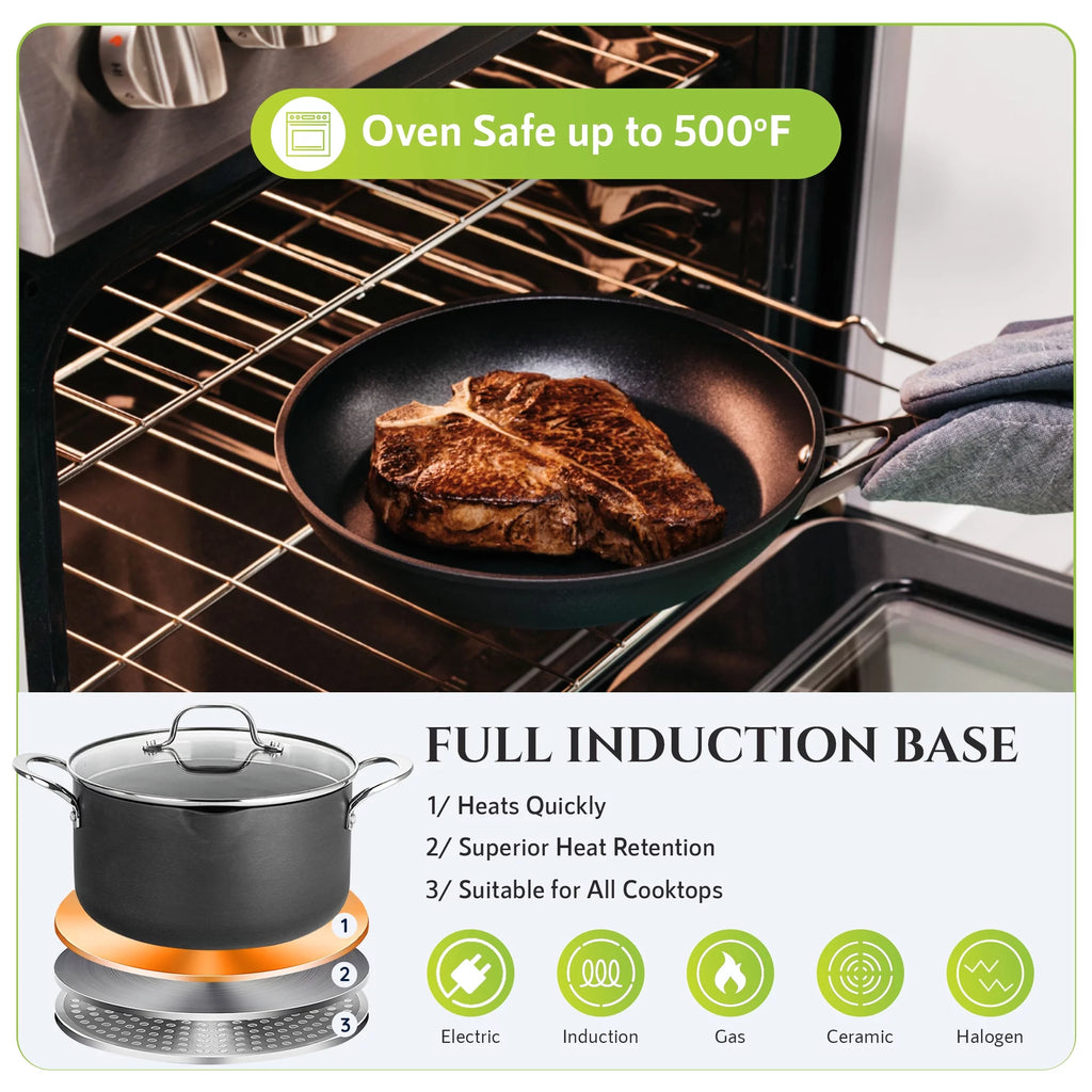 14pc Hard Anodized Cookware Set J778