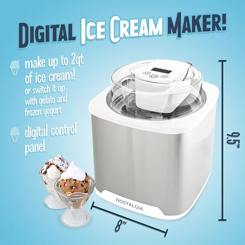 2-Quart Electric Ice Cream Maker with Digital Controls B391157