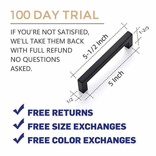 15 Pack 5 inch Matte Black Cabinet Handles O18934