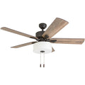 Farmhouse Ceiling Fan 52x22 Barnwood/Tumbleweed, Aged Bronze G7162