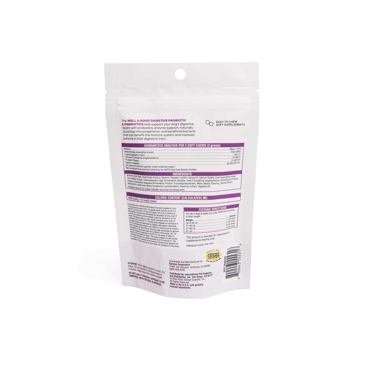Digestive Enzymes with Probiotics Soft Dog Chews X560416