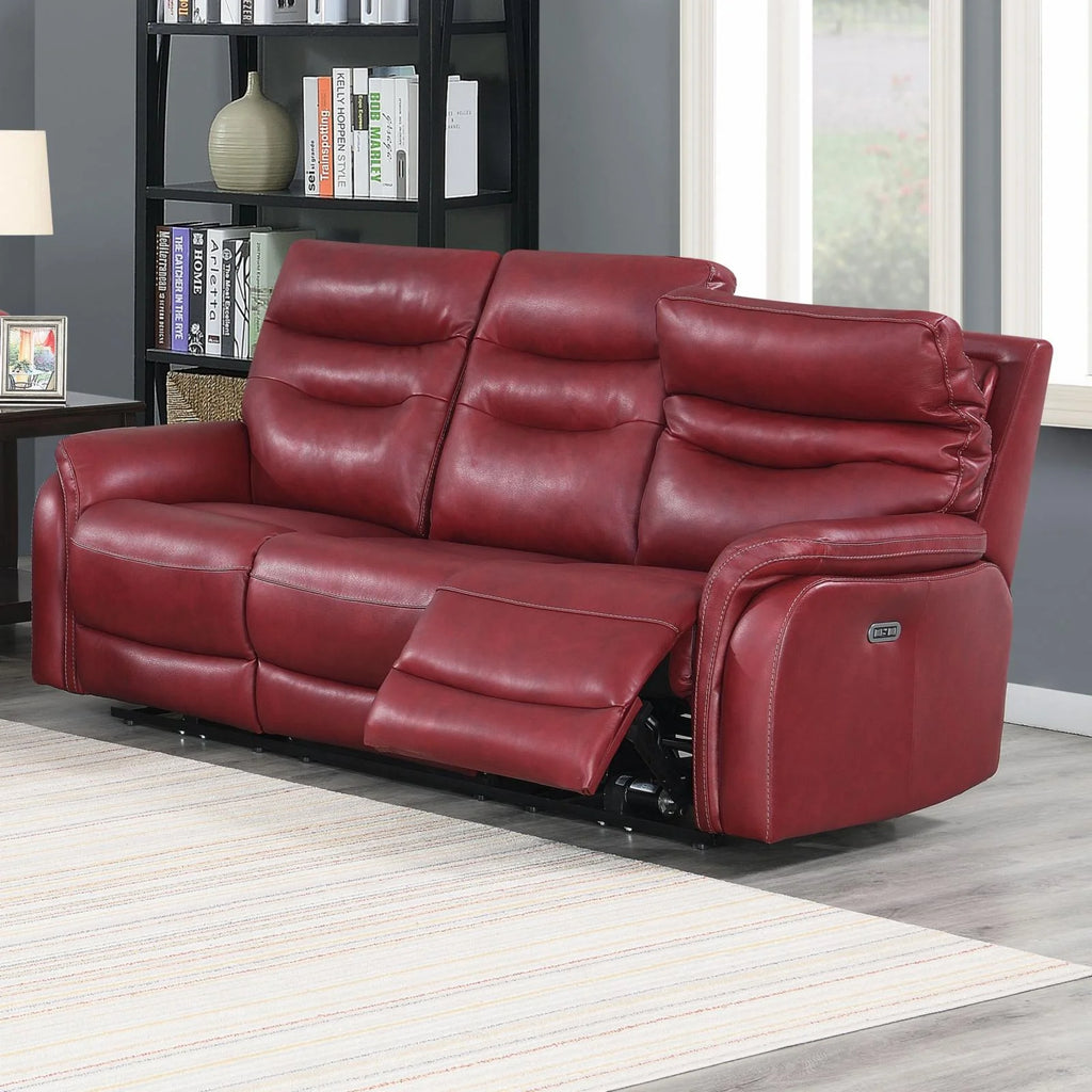 Dark Brown Leather Power Recliner Sofa H534812