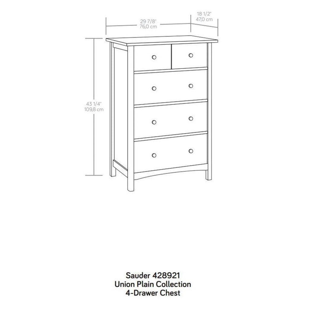 Engineered Wood 4-Drawer Bedroom Chest Y9944
