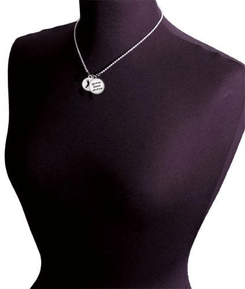 Silvertone Infinity Ring Necklace O991