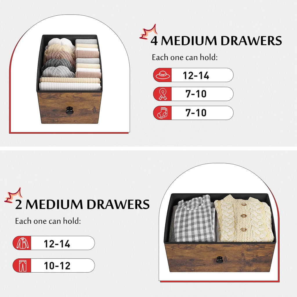 8 Drawer Fabric Dresser TV Stand with Outlet K3943