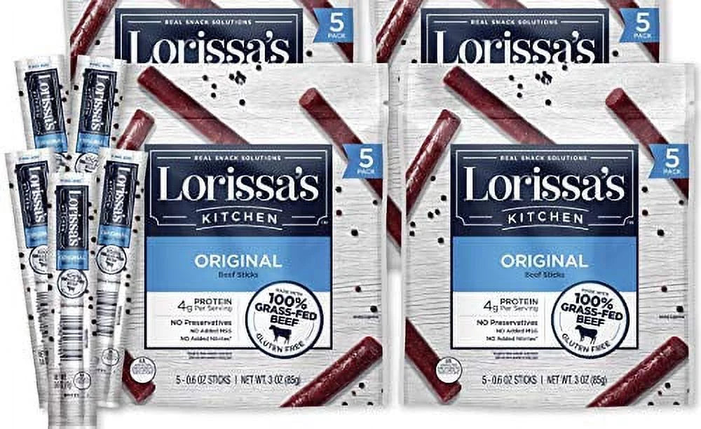 Grass-Fed Beef Sticks, Original, 0.6 oz, Pack of 20 E847962