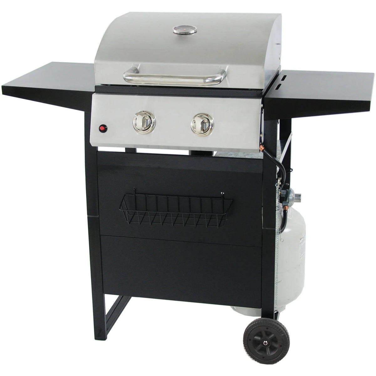 2-Burner Propane Gas Grill, Stainless and Black L877