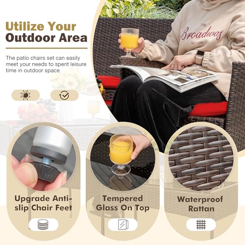 4 Pieces Rattan Wicker Patio Furniture Set M2174