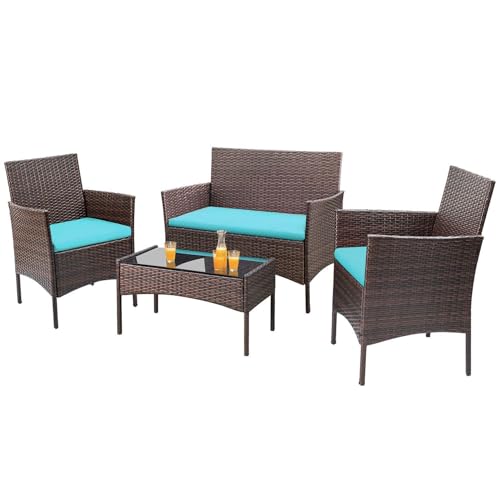 4 Pieces Rattan Wicker Patio Furniture Set M2174