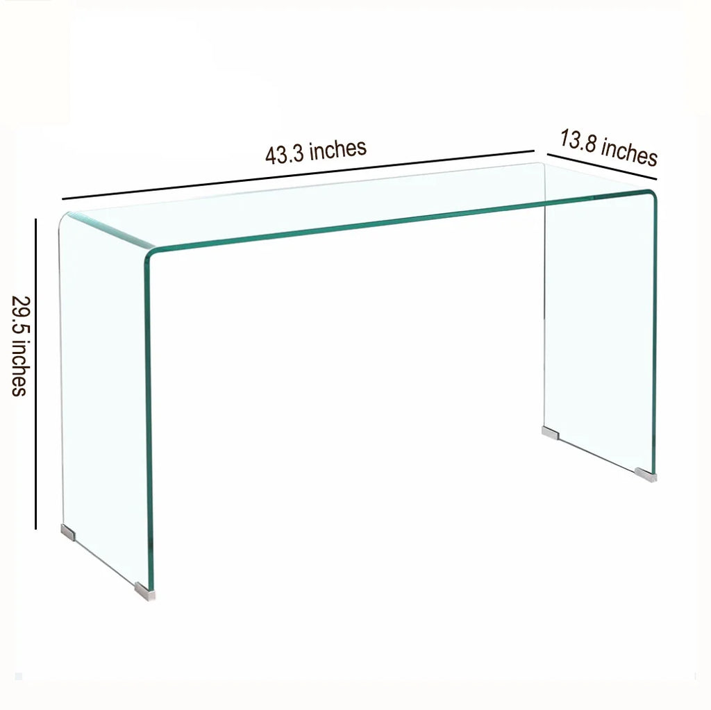 Transparent Tempered Glass Console Table G187751