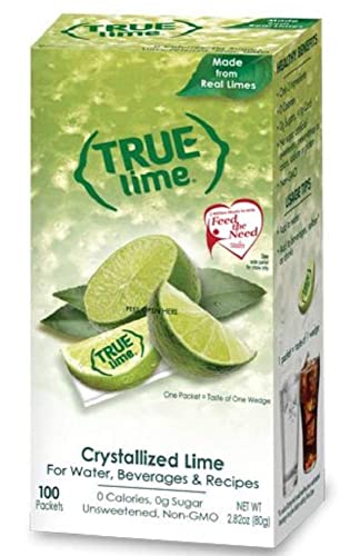 100 Packets Sugar Free Lime Water Flavoring Powder Packets L922