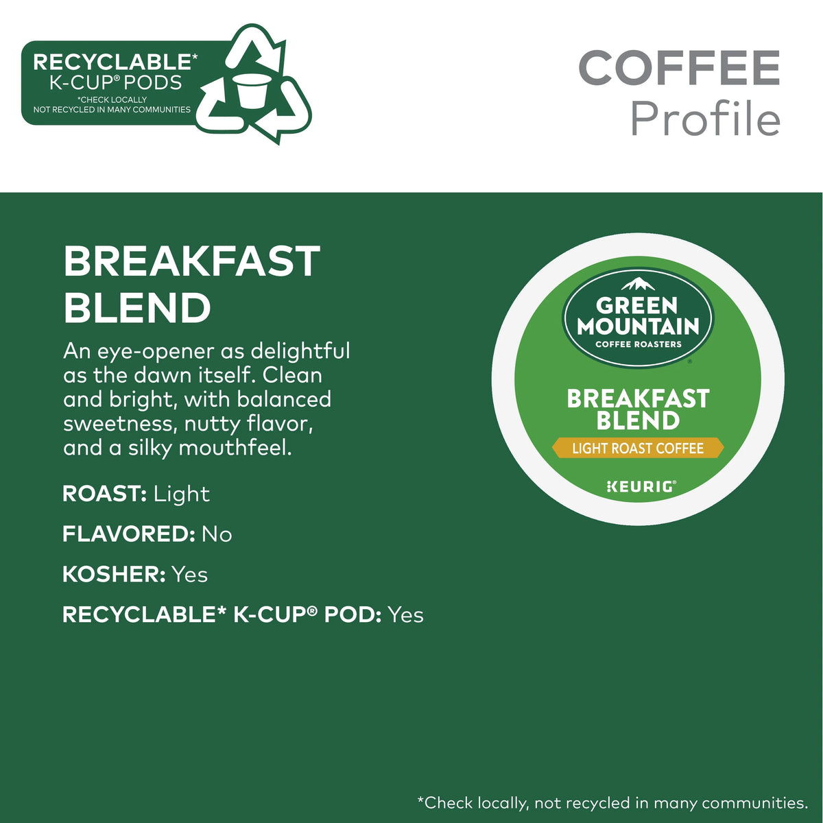 Light Roast K-Cup Coffee Pods, 48 Count J4118