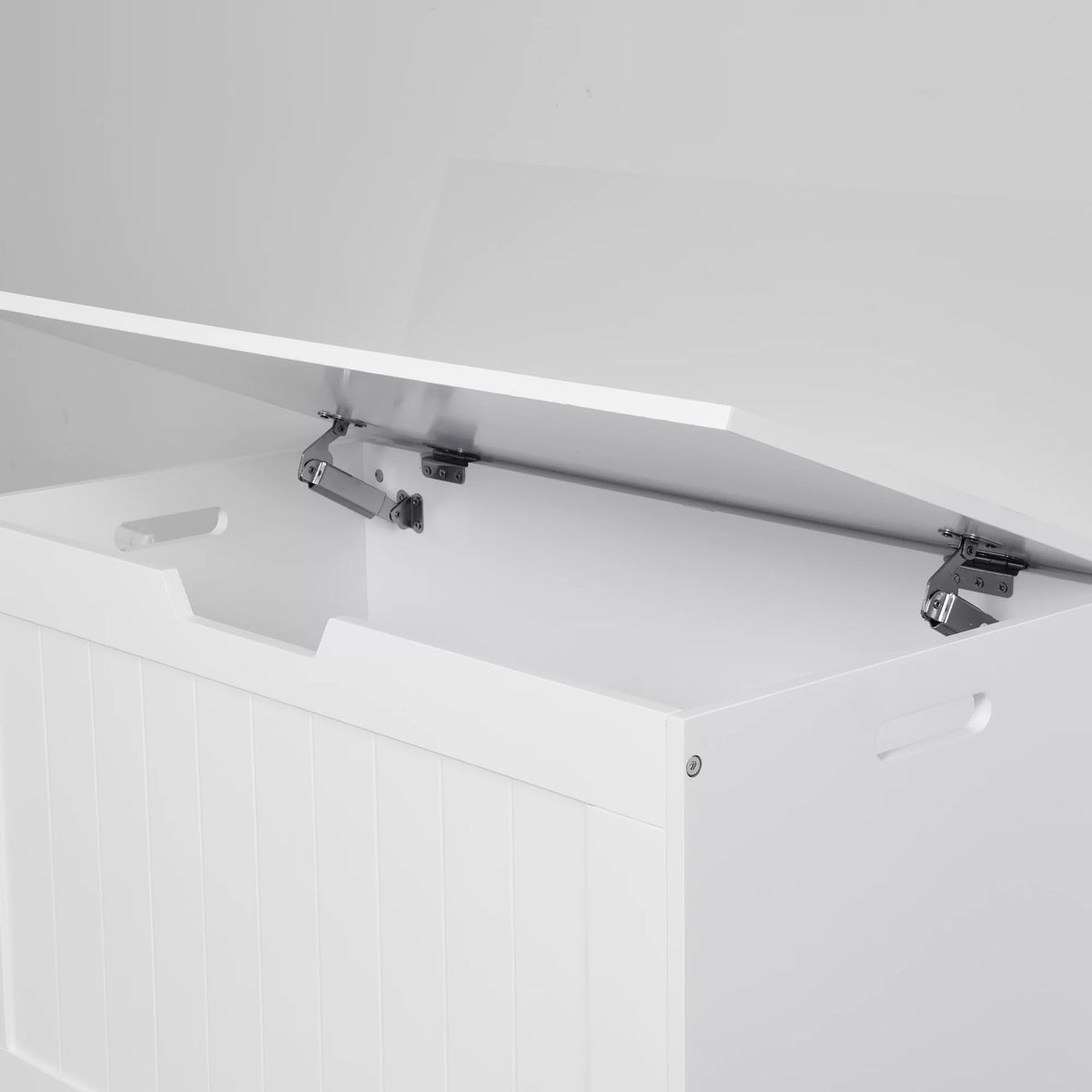 White Lift Top Wooden Storage Cabinet N352974