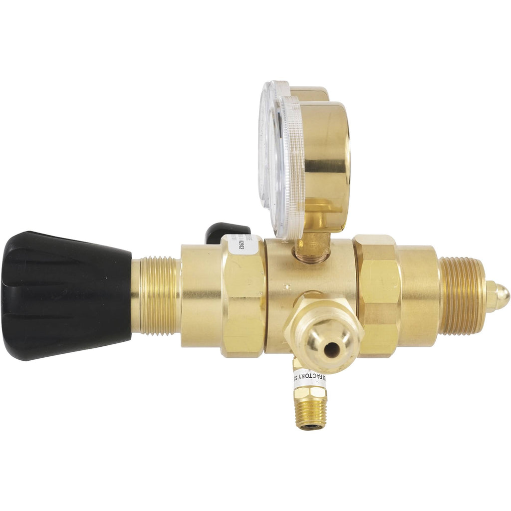 Brass 2-Stage Gas Lab Regulator, CGA 580, 0-50 PSI Y8492