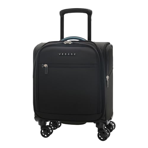Navy 14-Inch Softside Underseat Carry On Luggage with Wheels D5440