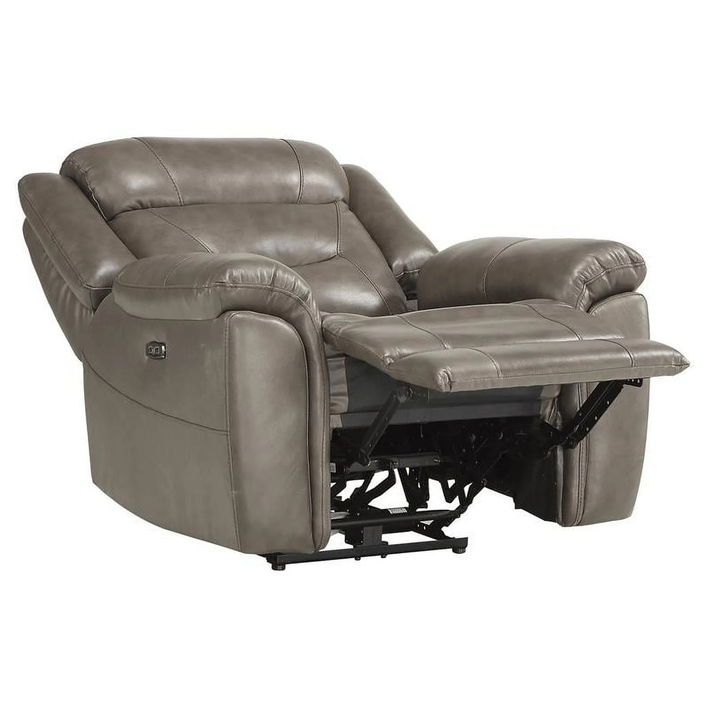 Brown Top Grain Leather Power Reclining Chair E37671