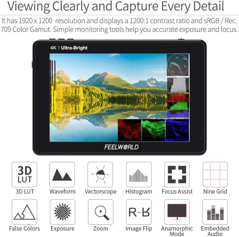 7 Inch 2200nits Touch Screen DSLR Camera Field Monitor N43738