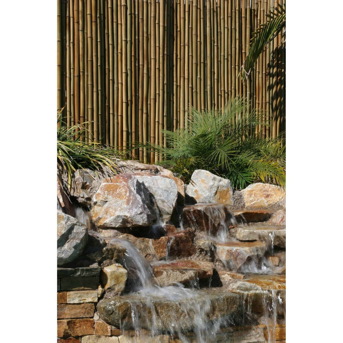Black Rolled Bamboo Fence 6ft H x 8ft L O763