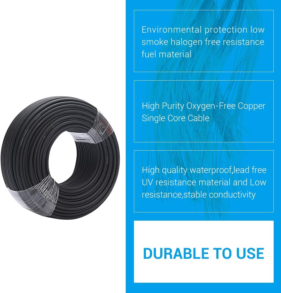 10AWG Solar Extension Cable 95 Feet Black F442