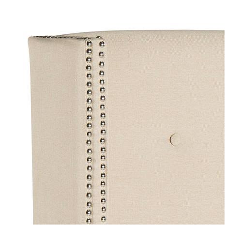 Navy Linen Tufted Winged Headboard Queen B21887