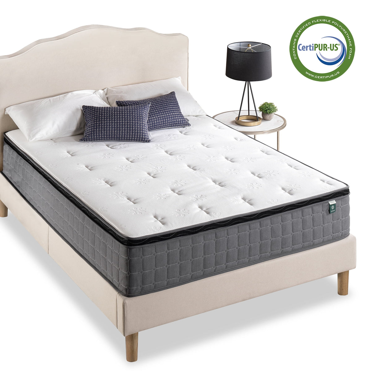 Queen Hybrid Mattress with Gel Memory Foam and Pocket Spring M8881