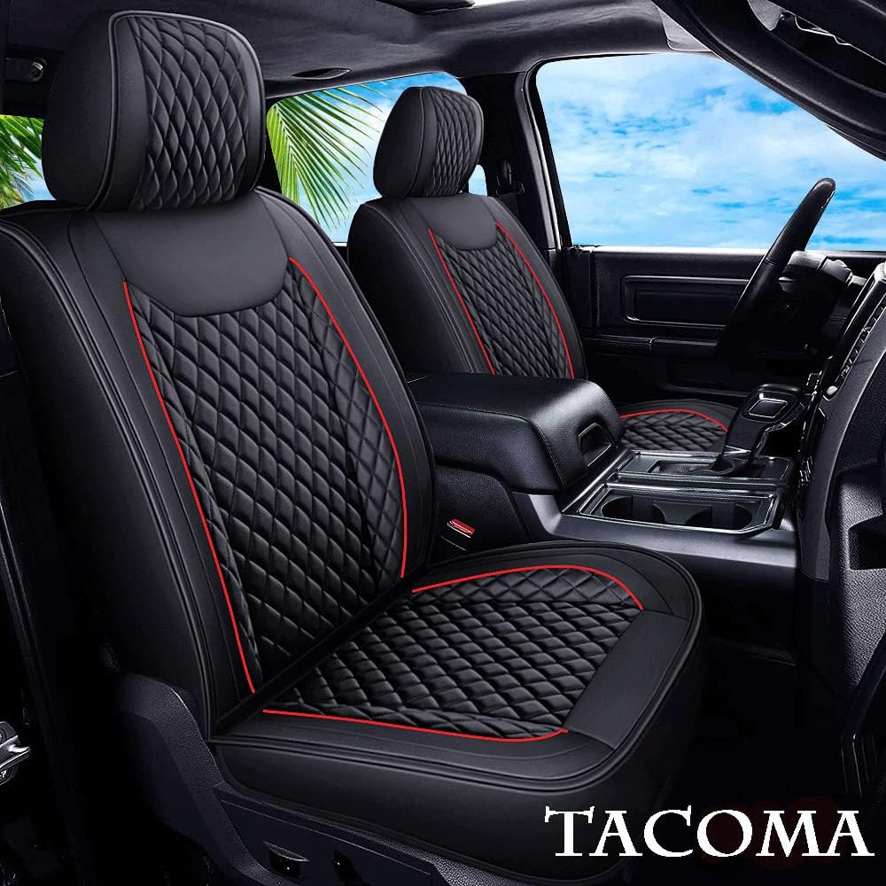 Black Waterproof Faux Leather Full Set Seat Covers L77332