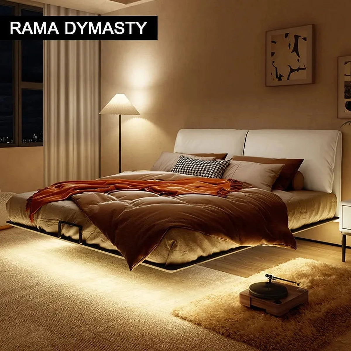 Leather Double Bed G13764