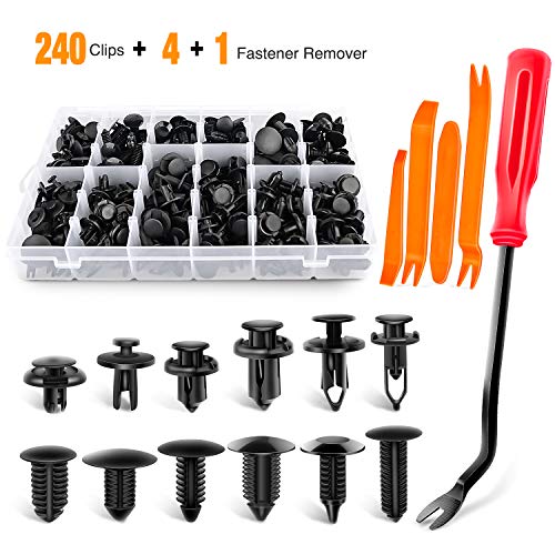 240PCS Bumper Retainer Clips Car Plastic Rivets Push Retainer Kit Auto Push Pin Rivets Set Y4750