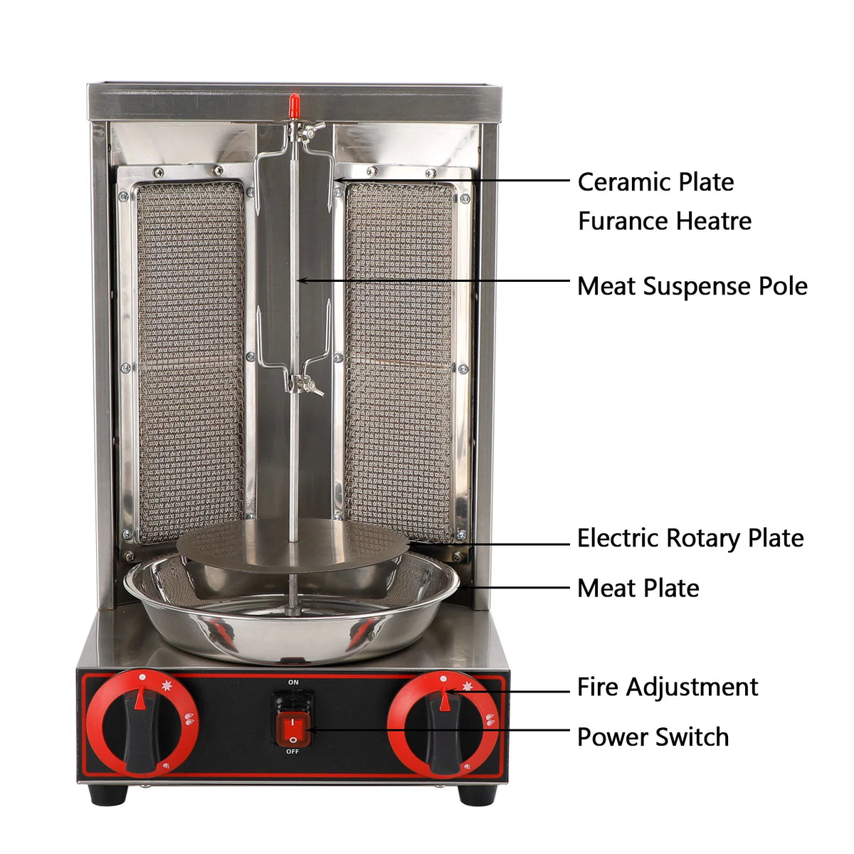 Propane 2 Burner Vertical Shawarma Grill E96108