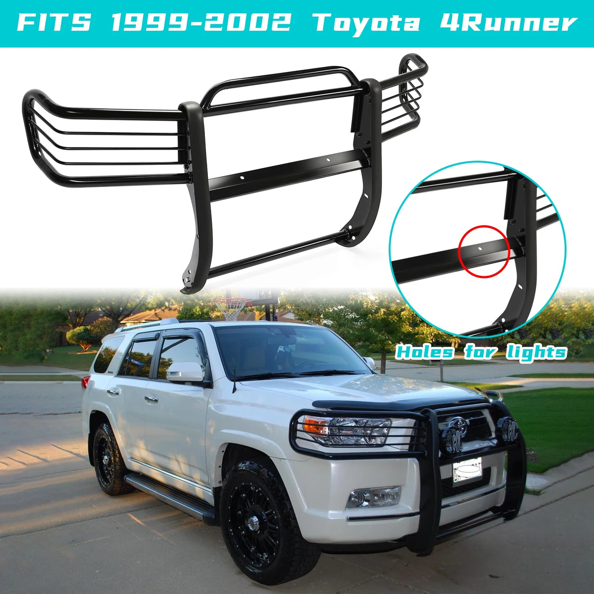Black Steel Front Bumper Grille Guard for Toyota 4Runner R399