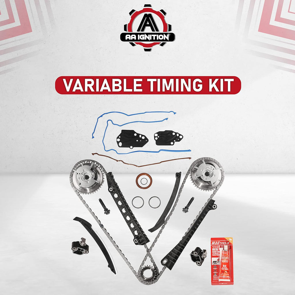 Variable Camshaft Timing Kit for Ford & Lincoln 5.4L 24 Valve Triton with Chain, Guide, Tensioner, Phaser N99982