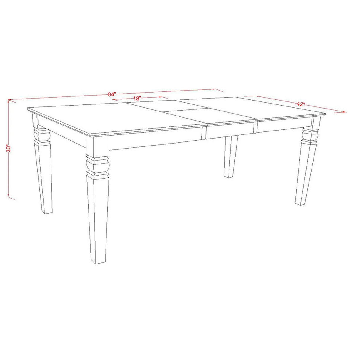 9-Piece Dining Room Set with 8 Chairs and Butterfly Leaf Table U155