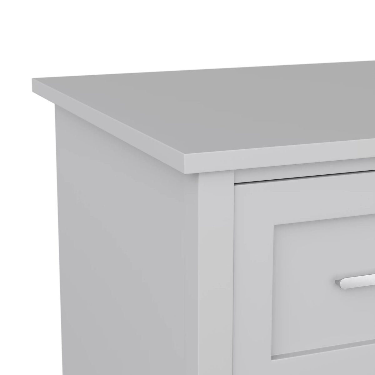Gray Shaker Style Home Office Desk with Storage E5755