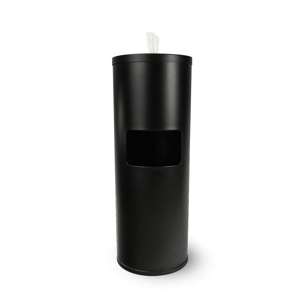 Stainless Steel Gym Wipe Dispenser with Built-in Trash Can F24802