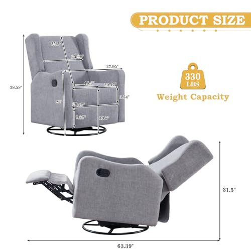 Swivel Rocking Recliner Chair Y602