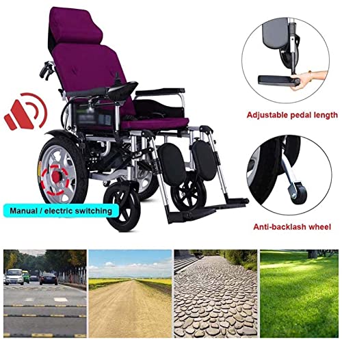 Grey Electric Wheelchair with Flip-Back Armrest & Swing-Away Leg Rests J1126
