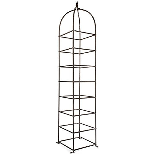 Large Obelisk for Climbing Garden Plants Weather Resistant Iron and Metal Vertical Yard Art N16349