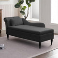 Velvet Chaise Lounge Chair with Cushion H7475