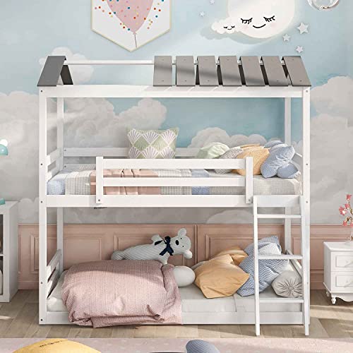 Queen Size Murphy Bed with Desk and 8 Shelves White T95174
