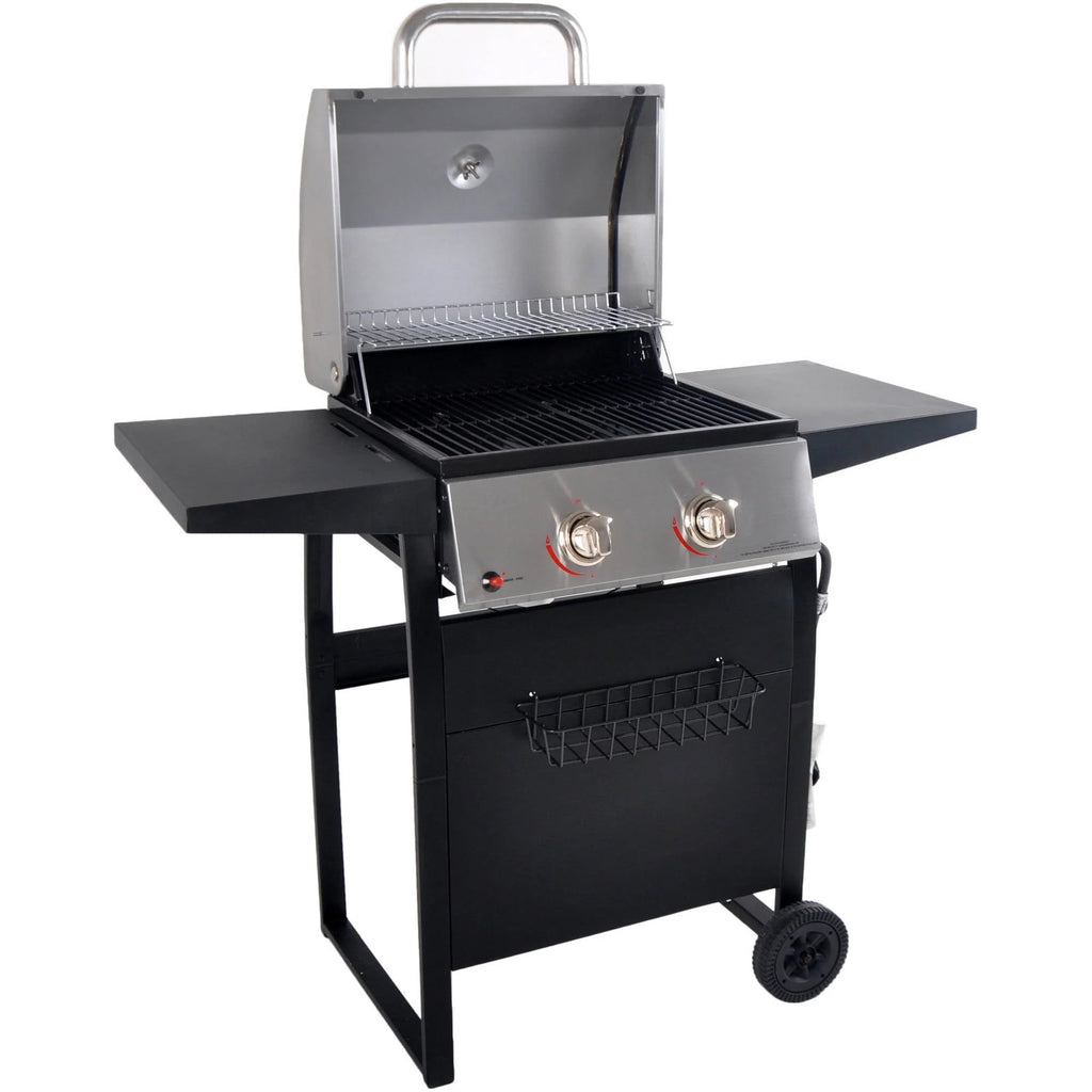2-Burner Propane Gas Grill, Stainless and Black L877