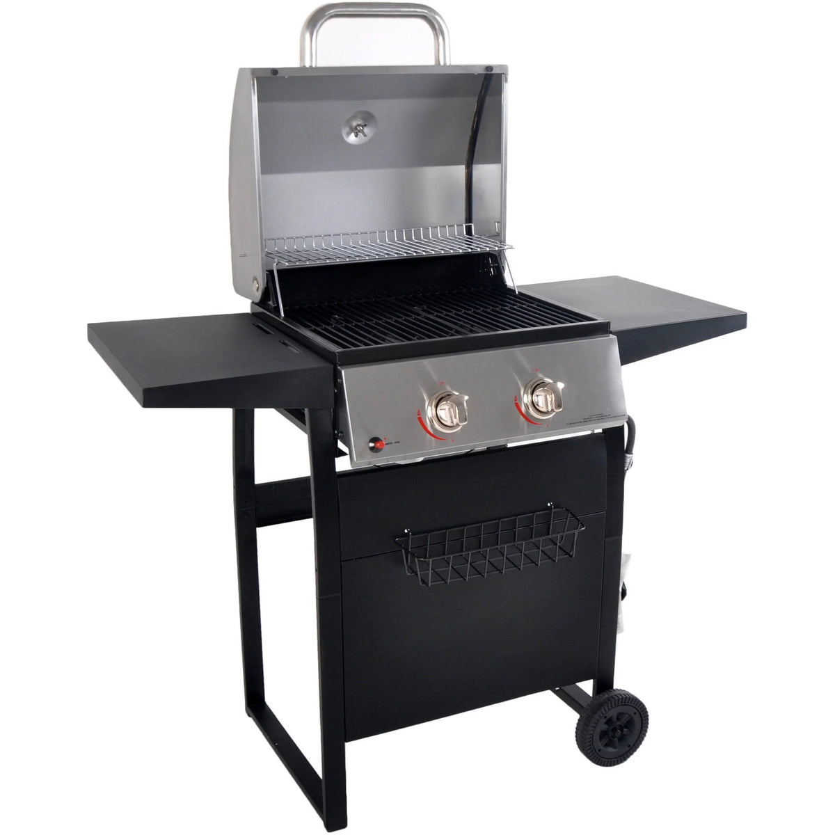 2-Burner Propane Gas Grill, Stainless and Black L877